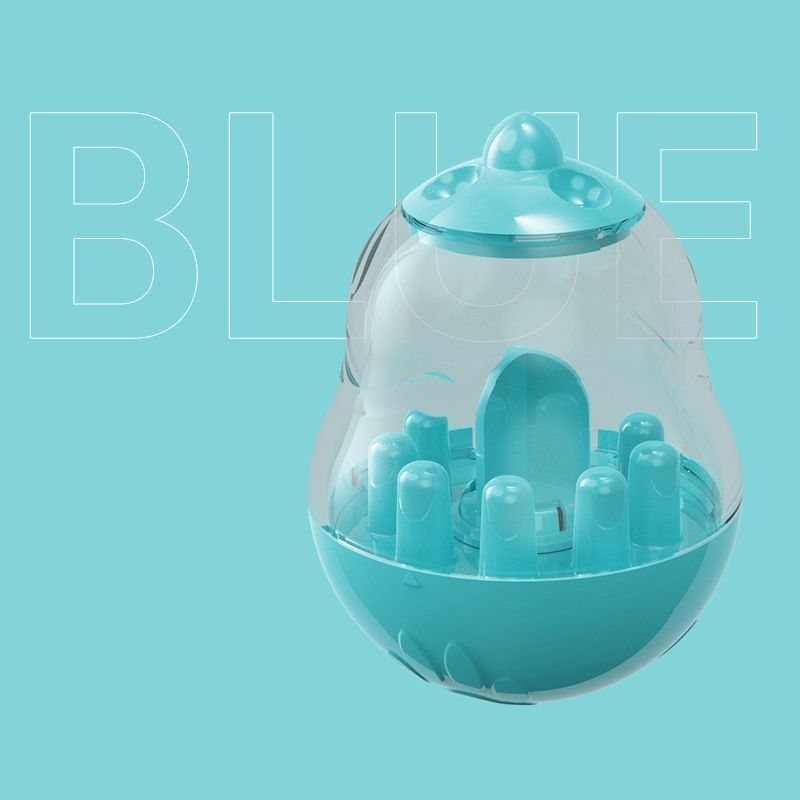 2Pcs Pet Tumbler Feeder Puzzle Toy Pet Training Dispenser-sky blue V1221-XM-CWWSQ-02