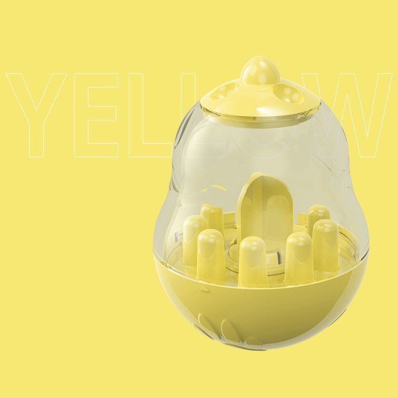 2Pcs Pet Tumbler Feeder Puzzle Toy Pet Training Dispenser-yellow V1221-XM-CWWSQ-03