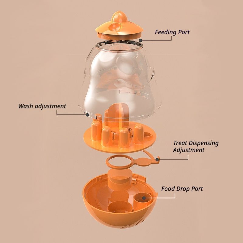 2Pcs Pet Tumbler Feeder Puzzle Toy Pet Training Dispenser-yellow V1221-XM-CWWSQ-03