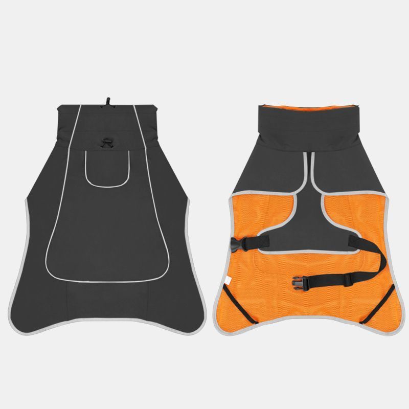 Windproof Rainproof Outdoor Pet Coat-black V1221-XM-CWWT-006