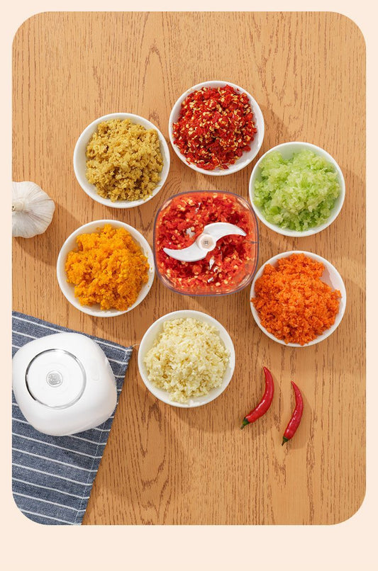 350ml Household Multifunctional Automatic Food Processor-white V1221-XM-DGNLLJ-01