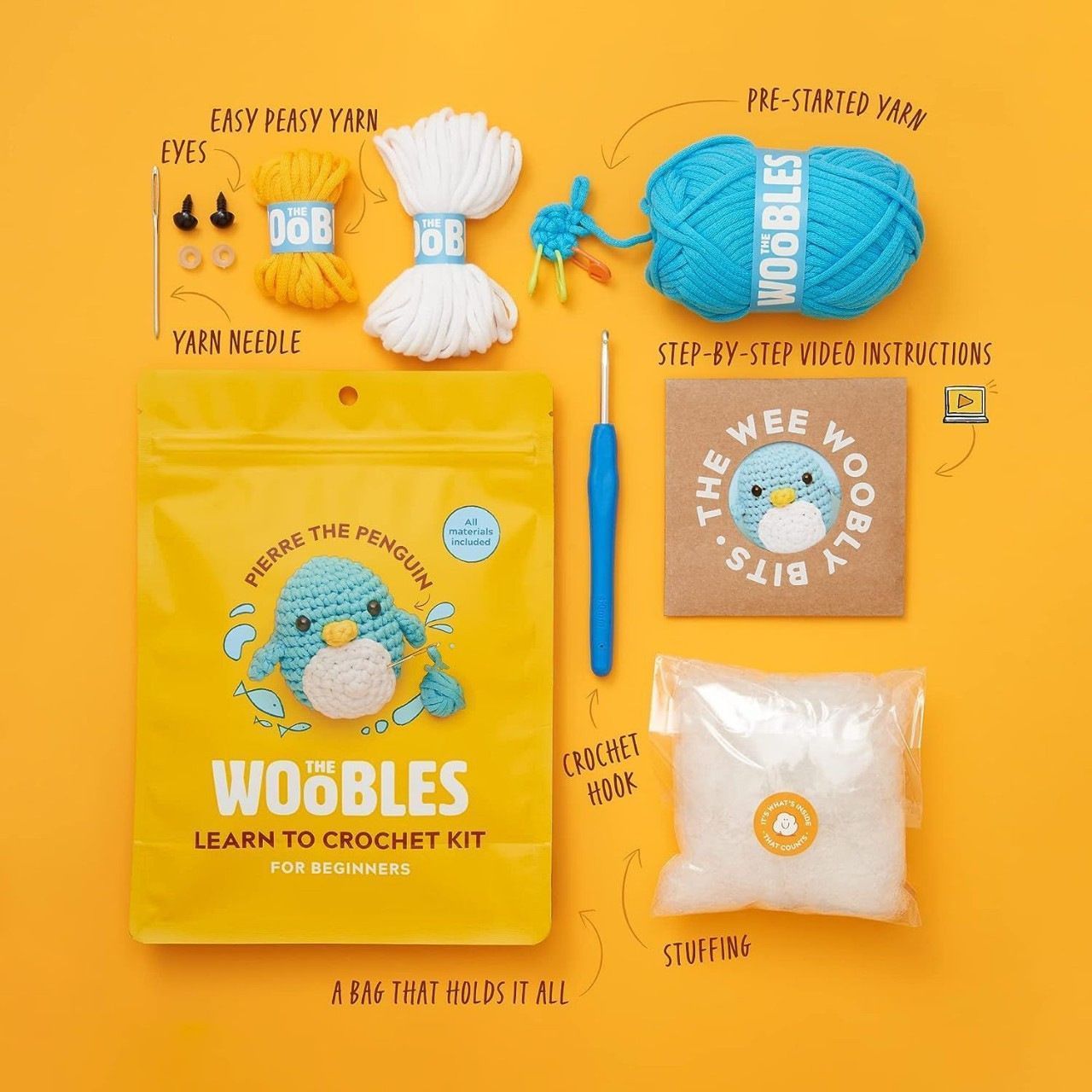 Penguin & Fox Crochet Kit 003 V1221-XM-DIYGZLJT-03