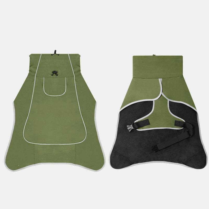 Winter Warm Pet Coat, Outdoor Cold Proof Dog Jacket-olive green V1221-XM-DJCWWT-002
