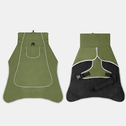 Winter Warm Pet Coat, Outdoor Cold Proof Dog Jacket-olive green V1221-XM-DJCWWT-002