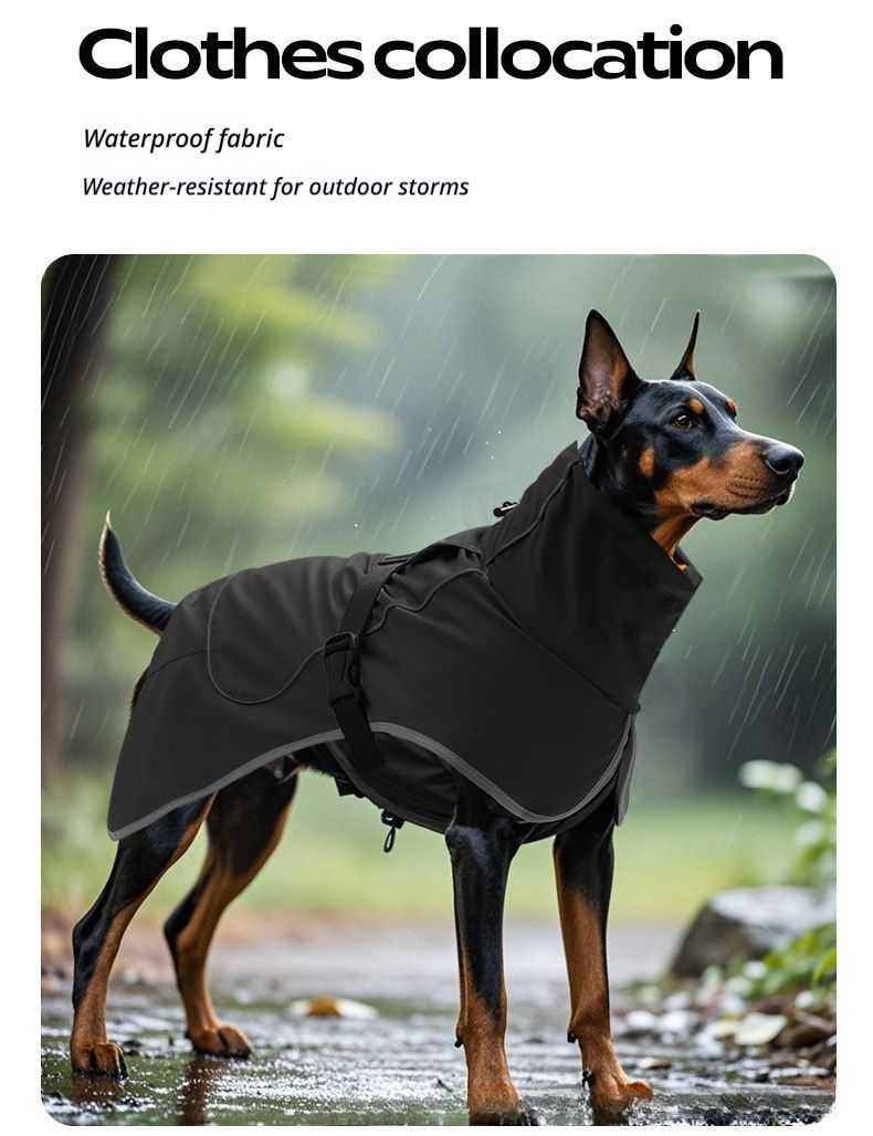Winter Warm Pet Coat, Outdoor Cold Proof Dog Jacket-black V1221-XM-DJCWWT-005