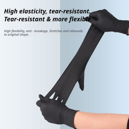 300Pcs Black Nitrile Gloves Small V1221-XM-DJST-01