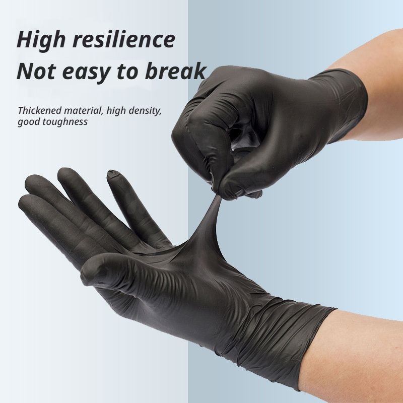 300Pcs Black Nitrile Gloves Medium V1221-XM-DJST-02