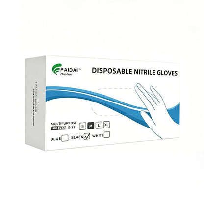300Pcs Black Nitrile Gloves Large V1221-XM-DJST-03
