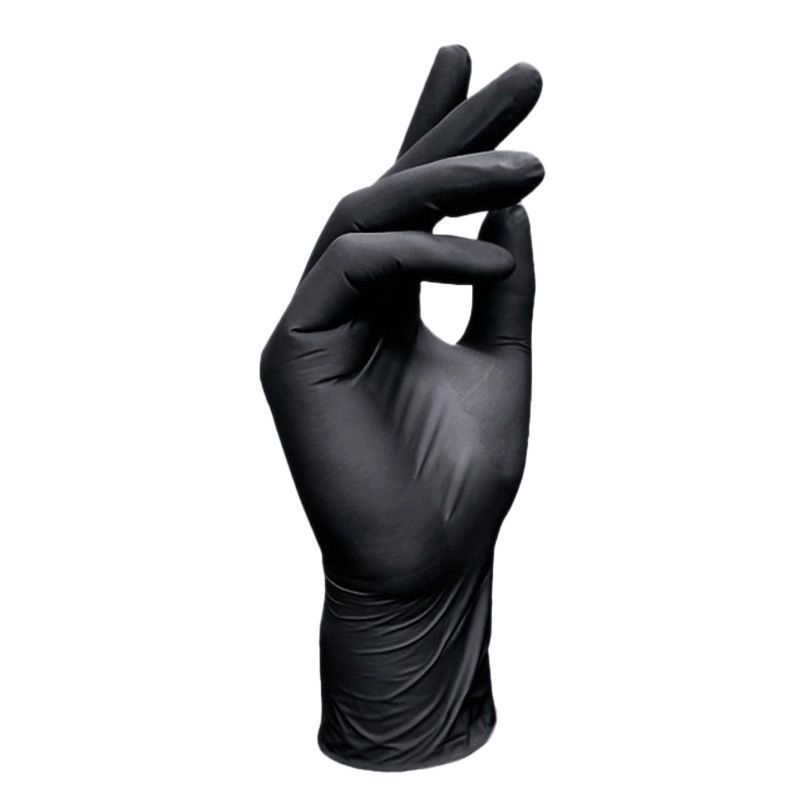 300Pcs Black Nitrile Gloves Large V1221-XM-DJST-03