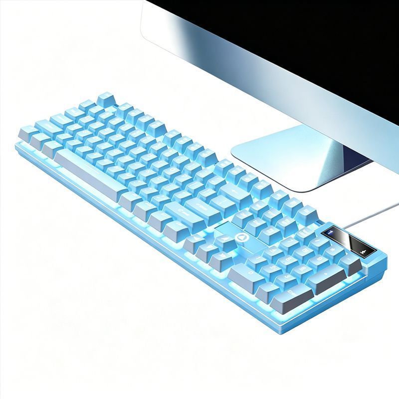 104 Keys Wired Keyboard Blue V1221-XM-FGJP-006