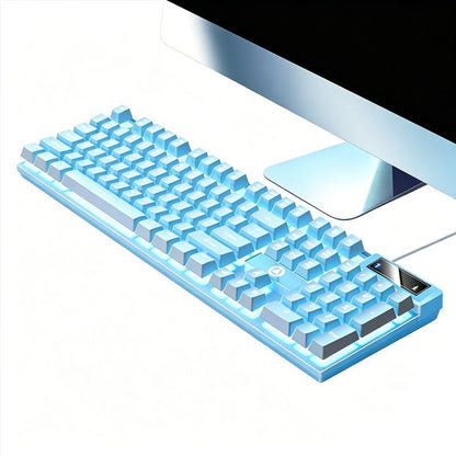 104 Keys Wired Keyboard Blue V1221-XM-FGJP-006