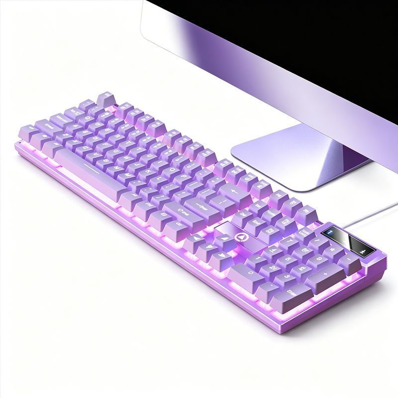 104 Keys Wired Keyboard Purple V1221-XM-FGJP-009