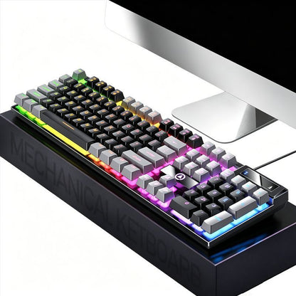 104 Keys Wired Keyboard Black And Gray V1221-XM-FGJP-010