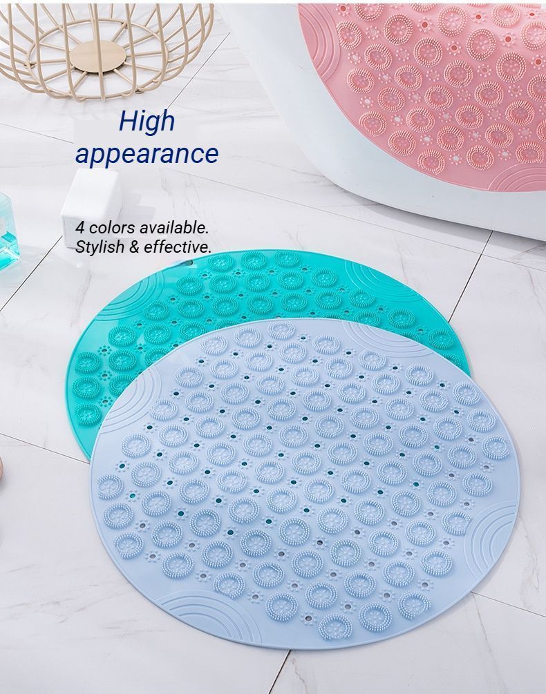 Green Non-Slip Bath Mat 55x55cm V1221-XM-FHYD-04