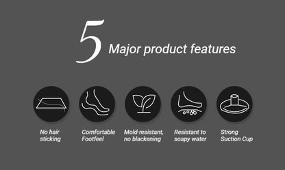 Ivory Non-Slip Bath Mat 55x55cm V1221-XM-FHYD-08