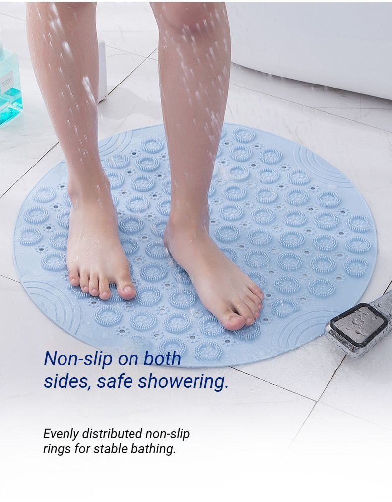 Gray Non-Slip Bath Mat 30x30cm V1221-XM-FHYD-09