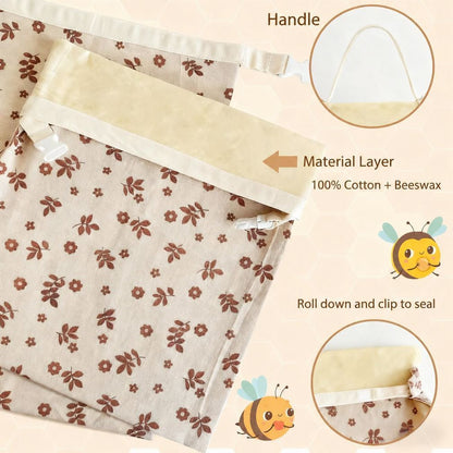 2 Pack Beeswax Bread Bags V1221-XM-FLMBD-001