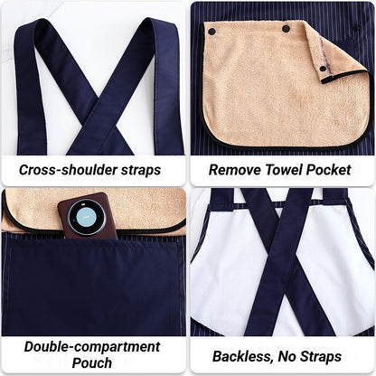 2-Pack Black Waterproof Aprons V1221-XM-FSWQ-01