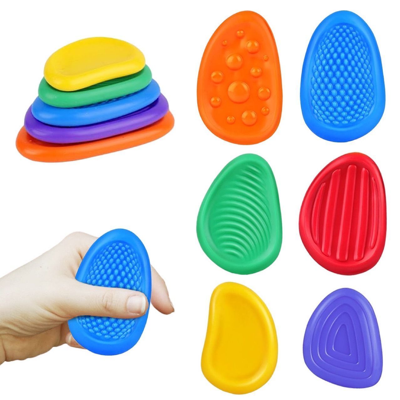 5Packs Silicone Sensory Stones Old V1221-XM-GGS-02