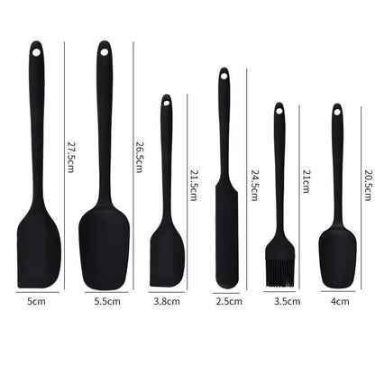 6Pcs Food-Grade Silicone Scraper Set, Baking Cream Spatulas (Yellow)(2 set/12PCS) V1221-XM-GJGD-006