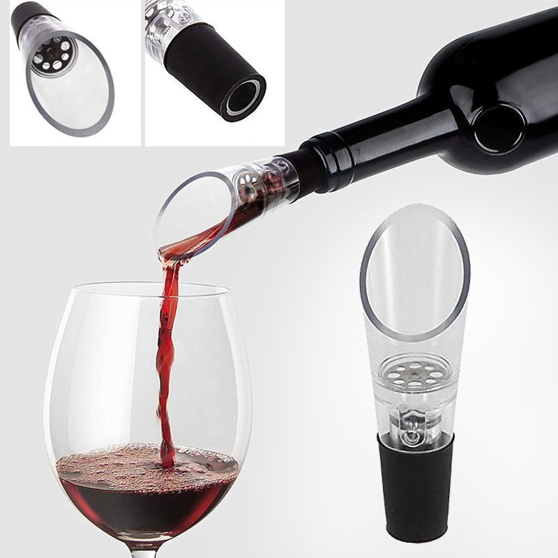 red Wine Vacuum Pump with Preserver Stopper, Wine Fresh Keeping Set V1221-XM-HJBXTZ-003