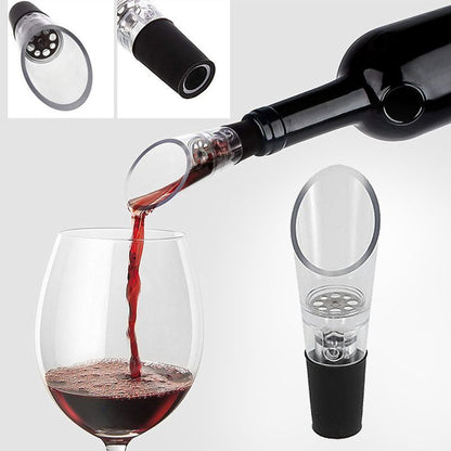 red Wine Vacuum Pump with Preserver Stopper, Wine Fresh Keeping Set V1221-XM-HJBXTZ-003