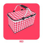 Thickened Foldable Aluminum Foil Insulated Picnic Basket-Red chequered pattern V1221-XM-HWYCL-002