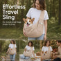 Breathable Cat Carrier Up To 16.5lbs, Khaki With Phone Pocket, Versatile All-Scene Pet Gift
