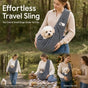 Solid Color Cat Carrier Up To 16.5lbs, Navy Blue With Phone Pocket, Cosy Comfort Long Trip Bag