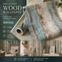 Self Adhesive Waterproof PVC Wall Decal 0.45x6M, Linen Brown Wood Grain, DIY Background Wall
