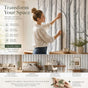 Self Adhesive PVC Wall Decal 0.45x6M, Birch Wood Texture, Natural Home Upgrade
