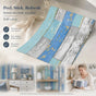 Self Adhesive Wall Sticker 0.45x6M, Grey Blue Wood Plank, Minimalist Interior Decor