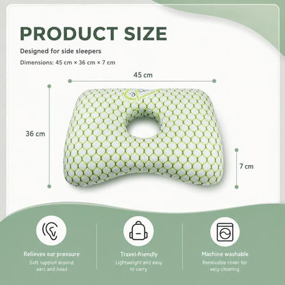 Detachable Washable Liner Ear Pillow 39x28x6, White, Convenient Daily Cleaning