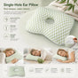 Washable Inner Ear Pillow 39x28x6, Green, Keep Fresh For Long-Term Use