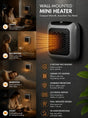 Wall Mount Mini Fan Heater Timer Portable Electric Heater Home Office