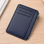 2Pcs 6 Slots Large Capacity Zipper Card Holder,Waterproof & Scratch Resistant,Compact-dark blue V1221-XM-LQKB-04