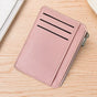 2Pcs 6 Slots Large Capacity Zipper Card Holder,Waterproof & Scratch Resistant,Compact-pink V1221-XM-LQKB-06