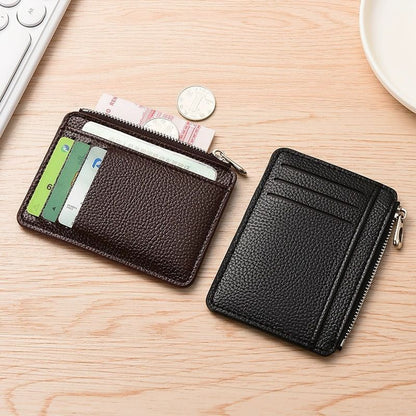2Pcs 6 Slots Large Capacity Zipper Card Holder,Waterproof & Scratch Resistant,Compact-pink V1221-XM-LQKB-06