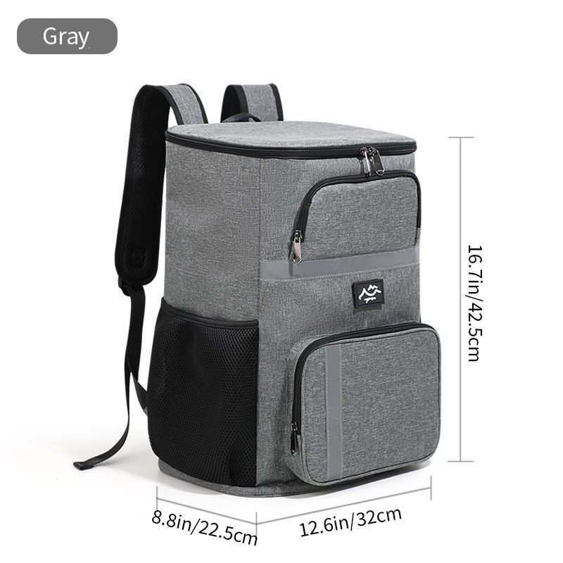 Outdoor Camping Insulated Cooler Backpack for Picnic Hiking (Khaki) V1221-XM-LYBB-004