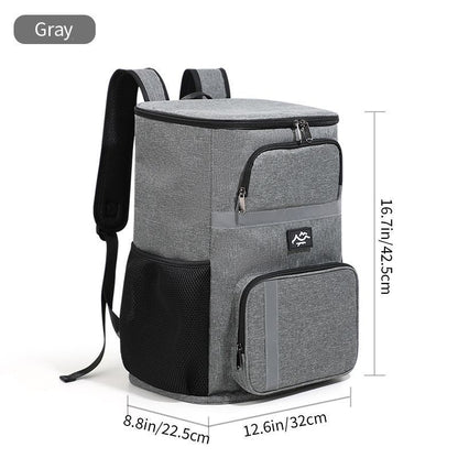 Outdoor Camping Insulated Cooler Backpack for Picnic Hiking (Khaki) V1221-XM-LYBB-004