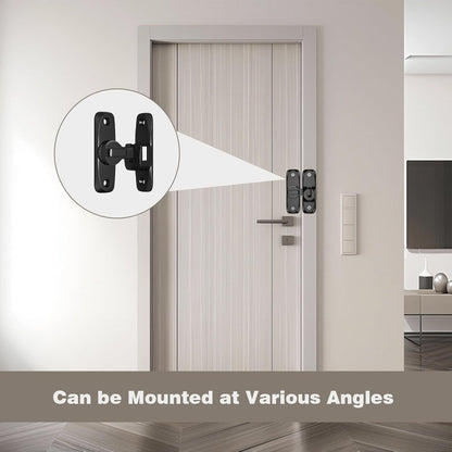 2Pcs No-Drill Door Latch Buckle with Screws V1221-XM-MDKMS-002