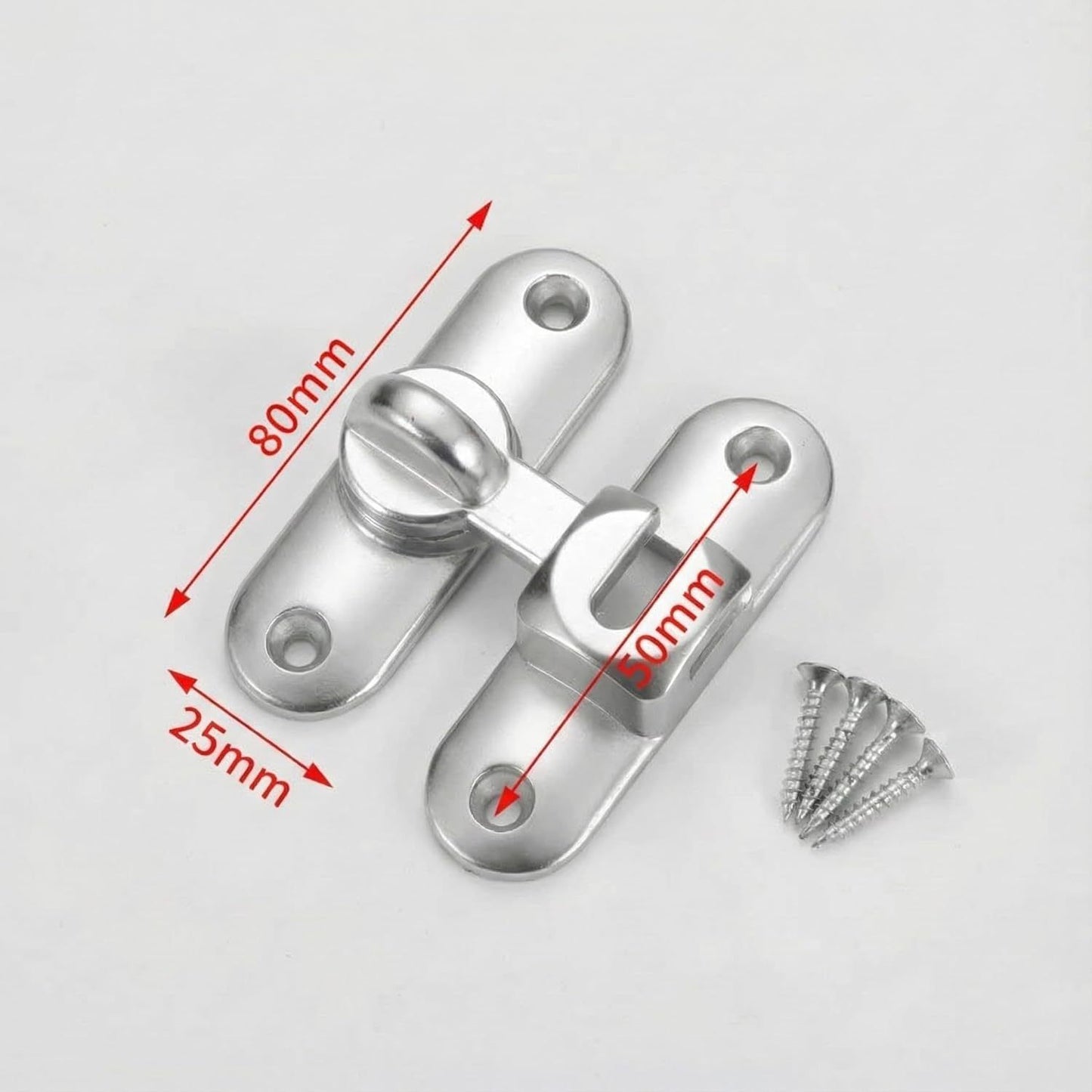 2Pcs No-Drill Door Latch Buckle with Screws V1221-XM-MDKMS-003