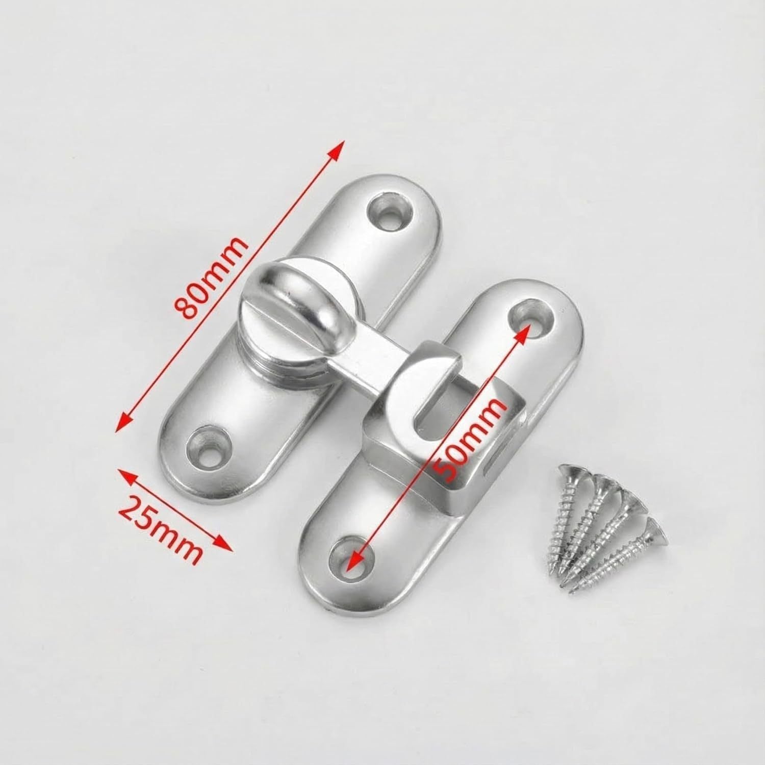 2Pcs No-Drill Door Latch Buckle with Screws V1221-XM-MDKMS-003