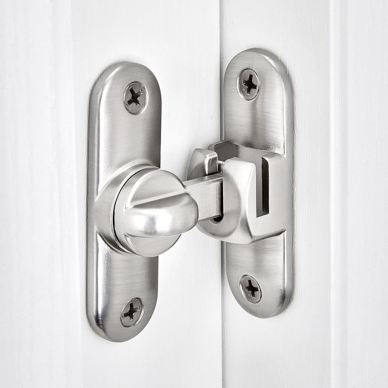 3Pcs No-Drill Door Latch Buckle with Screws V1221-XM-MDKMS-004