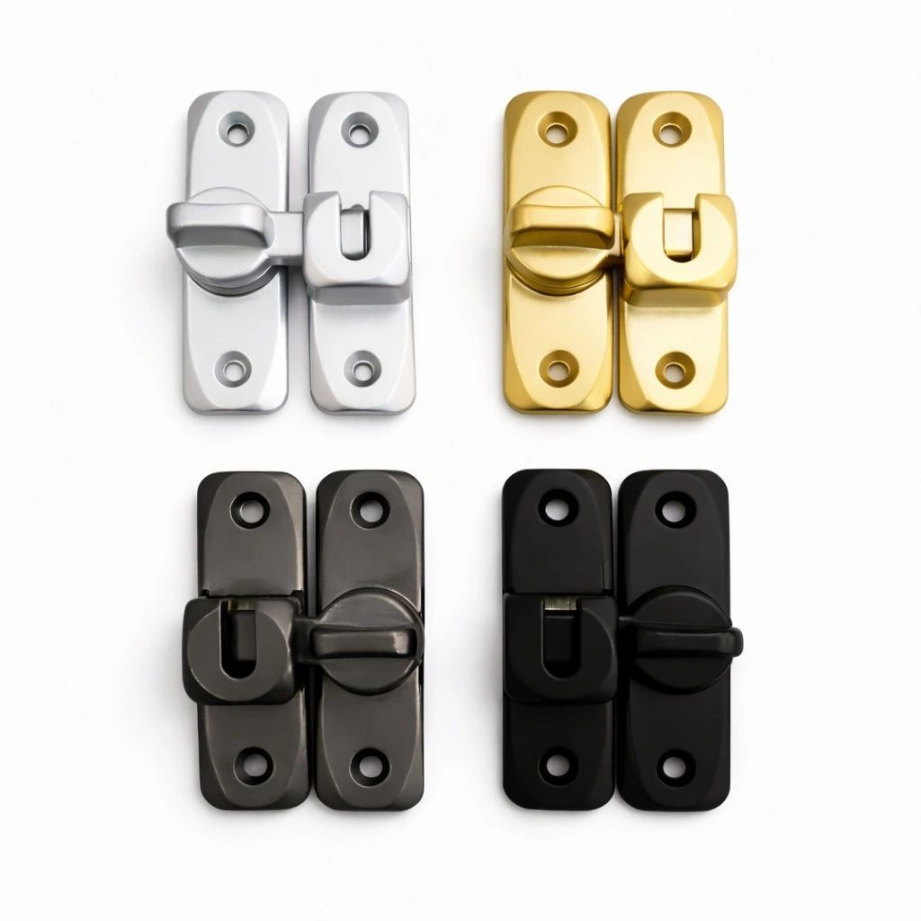 3Pcs No-Drill Door Latch Buckle with Screws V1221-XM-MDKMS-004