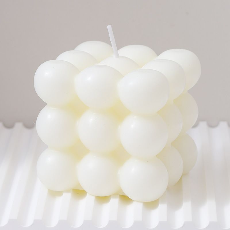 3Pcs White Rubik's Cube Scented Candle Home Decor Ornaments V1221-XM-MFXXLZ-01