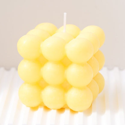 3Pcs yellow Rubik's Cube Scented Candle Home Decor Ornaments V1221-XM-MFXXLZ-02