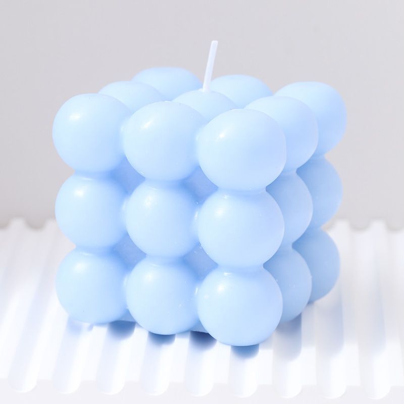 3Pcs blue Rubik's Cube Scented Candle Home Decor Ornaments V1221-XM-MFXXLZ-06