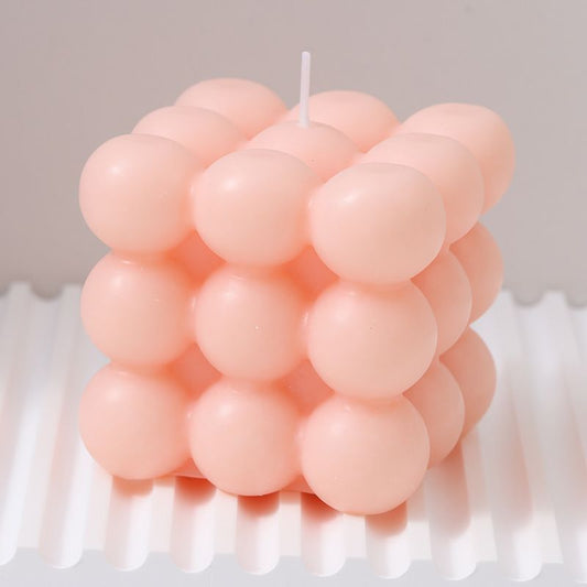 3Pcs Light pink Rubik's Cube Scented Candle Home Decor Ornaments V1221-XM-MFXXLZ-08