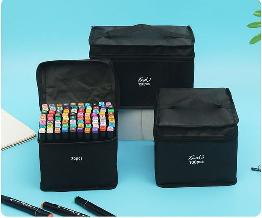 Dual Tip Quick Dry Marker Pens, Watercolor Coloring Drawing Marker Set V1221-XM-MKB-003